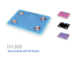 150KG Digital LCD Display Scale Bathroom Scale Fat Analyzer BA308