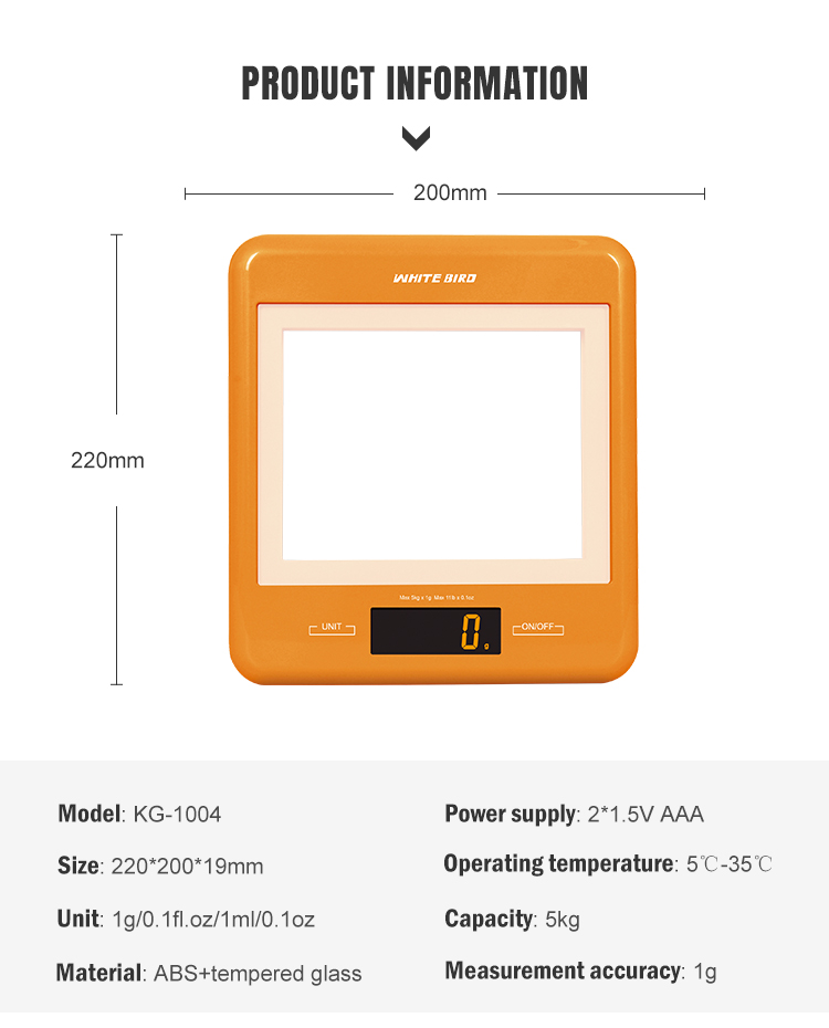 KG-1004 5KG Digital Kitchen Scale LCD Display Electronic Scale