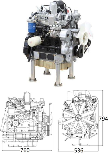 Kubota v3800 diesel analogique