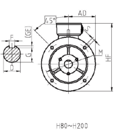 YE3-180M-2 YE3 Series IP55 3-Phase Asynchronous Motors H132-450 Super High Efficiency