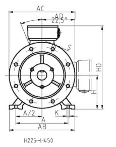 YE3-180M-2 YE3 Series IP55 3-Phase Asynchronous Motors H132-450 Super High Efficiency