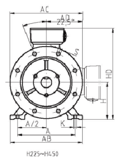 YE3-180M-2 YE3 Series IP55 3-Phase Asynchronous Motors H132-450 Super High Efficiency