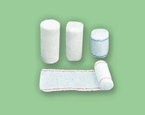 Medical Elastic Red and blue Line Crepe Bandage