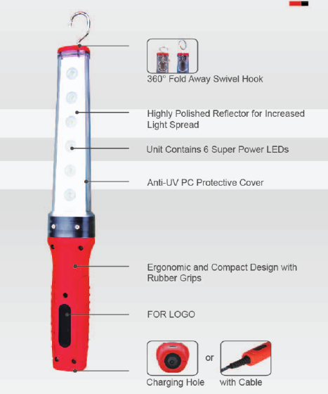 Lampe de travail avec câble DS06